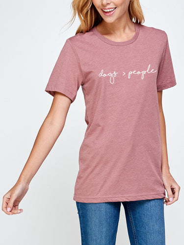 DOGS>PEOPLE UNISEX DOG LOVER T-SHIRT