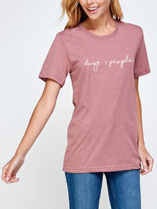 DOGS>PEOPLE UNISEX DOG LOVER T-SHIRT