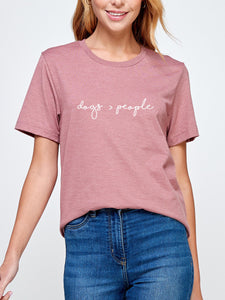 DOGS>PEOPLE UNISEX DOG LOVER T-SHIRT