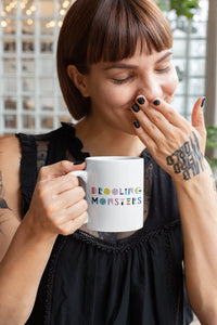 SMALL FONT DROOLING MONSTERS COFFEE MUG (WITH FREE SHIPPING)