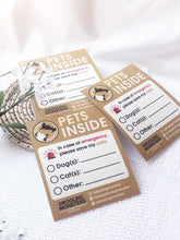 Load image into Gallery viewer, EMERGENCY PET ALERT WINDOW DECAL (WITH FREE SHIPPING)