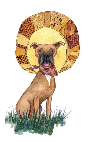 BOXER WITH BANDANA STICKER