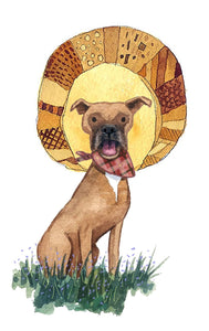 BOXER WITH BANDANA STICKER