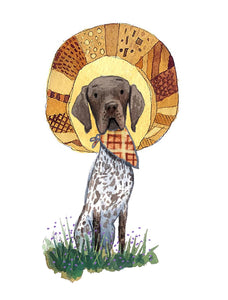 GERMAN SHORT-HAIRED POINTER WITH BANDANA STICKER