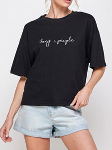 DOGS>PEOPLE DOG LOVER CROP TOP